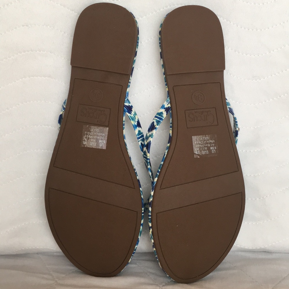 NWOT Sam Edelman Patent Leather Flip Flops Sz 9.5 - Picture 6 of 8